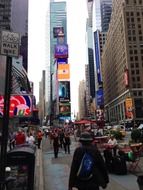 bustling Broadway, New York