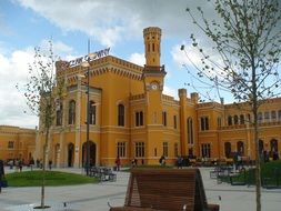 yellow building in Wroclaw, Poland