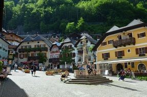 austria city centre summer scene