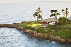 villa on the Caribbean coastline