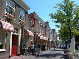 Streets of delft town in holland