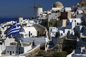 white buildings Santorini, Greece