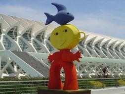 funny sculpture in the city of sciences in valencia