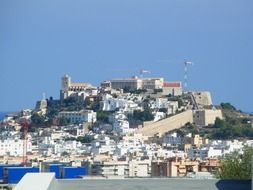 panoramic view of the architecture on ibiza island