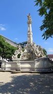 trier old town fountain in summer day