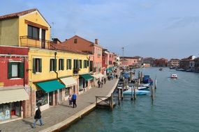 pier on the island of Murano in Venice