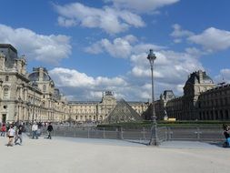 square in front Louvre in Paris