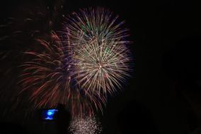 colorful fireworks in the new years eve
