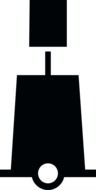 picture of a black lighthouse on a white background