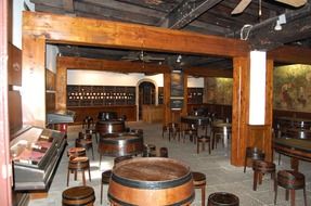 interior of a wine house in Funchal