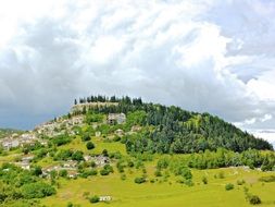 Village on the hilltop in Greece