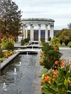 fountain and pond in the Park in New York City