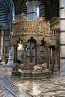 Interior of the church in Tuscany, Italy