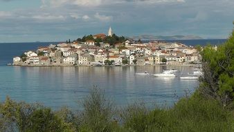 distant view in the adriatic sea in dalmatia