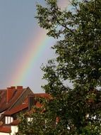 Afterrain rainbow on a sky