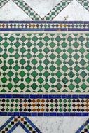 decorative tiles in Bahia Palace, Marrakech