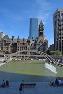 Nathan Phillips Square is an urban plaza in Toronto