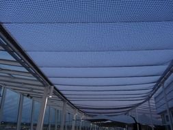glass facade of a transition