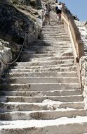 scenic stone stairs in roussillon France