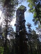 observation tower behind the trees