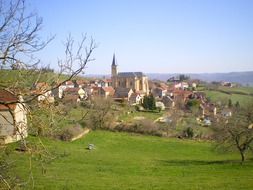 panorama of a french village