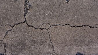 crack on asphalt