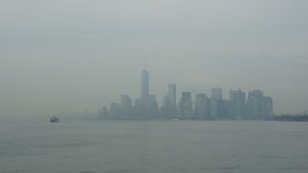 New York in fog