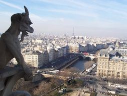 view from notre dame cathedral at paris