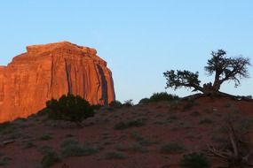 red rocks in the valley