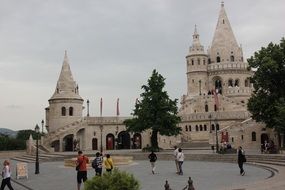 Architecture of a fishing bastion in Budapest