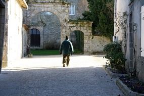 retired man in the light of the sun