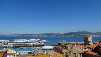 port of vigo city at the daytime
