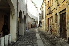 architecture in the narrow streets of Trevisio