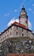 Landscape of the castle in Czech Krumlov