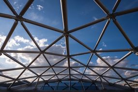 view of the sky through the roof