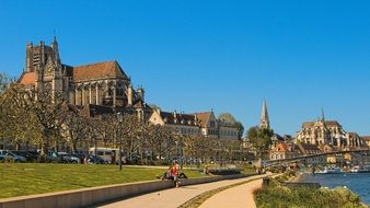 panorama of auxerre city burgundy