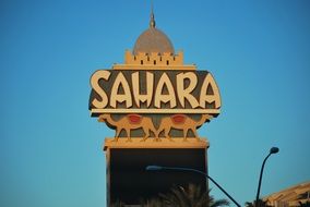 Inscription Sahara casino in Las Vegas