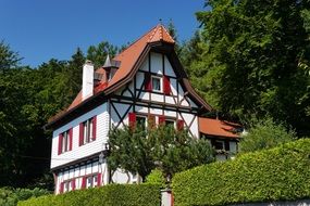 Old mountain house among the picturesque nature in bavaria