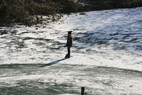 child on a snowy field
