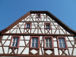 ancient timber framing house