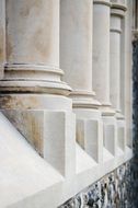 white building columns
