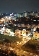 street in city at night, republic of korea