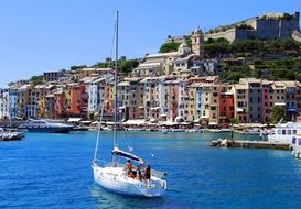 houses and boat in Portovenere