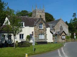 church on a city street in cornwall