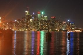 Night Toronto on the horizon