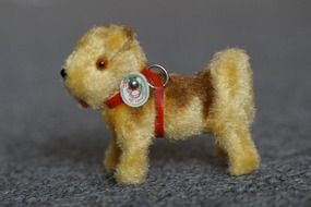 closeup picture of Old toy of dog