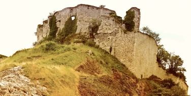 ruins of a fortress on a hill