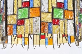 colorful glass chandelier