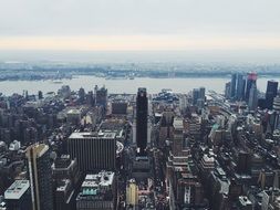 panoramic view of the center of the big city