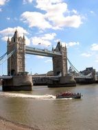 famous London bridge on a sunny day